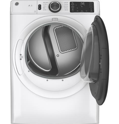 GE 7.8 cu. ft. Capacity Smart Front Load Electric Dryer with Sanitize Cycle GFD55ESSNWW