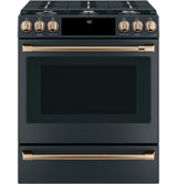 Café 30" Slide-In Front Control Gas Oven with Convection Range with Warming Drawer CGS700P3MD1