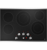 GE 30" Built-In knob Control Electric Cooktop JEP5030STSS-Stainless Accents- Aluminum Trim