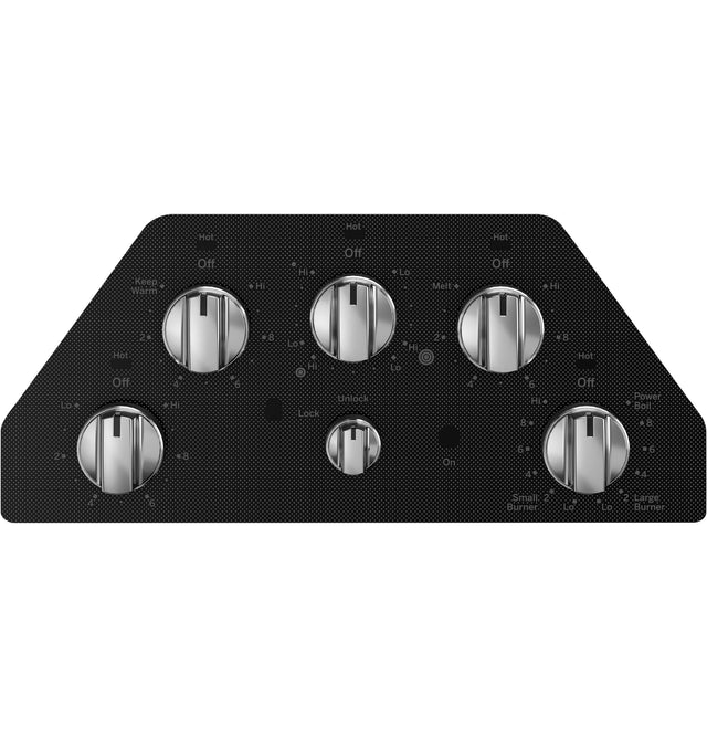 GE 36" Built-In Knob Control Electric Cooktop JEP5036STSS-Stainless Accents- Aluminum Trim