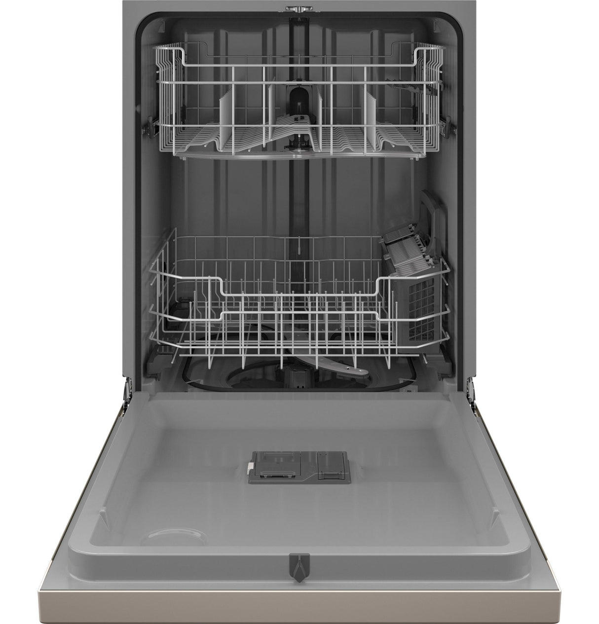 GE Front Control with Plastic Interior Dishwasher with Sanitize Cycle Dry Boost GDF550PMRES