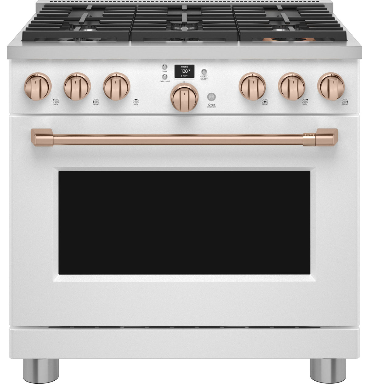 Café 36" Smart Dual-Fuel Commercial-Style Range with 6 Burners (Natural Gas) C2Y366P4TW2