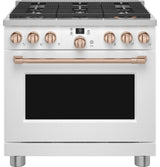 Café 36" Smart Dual-Fuel Commercial-Style Range with 6 Burners (Natural Gas) C2Y366P4TW2