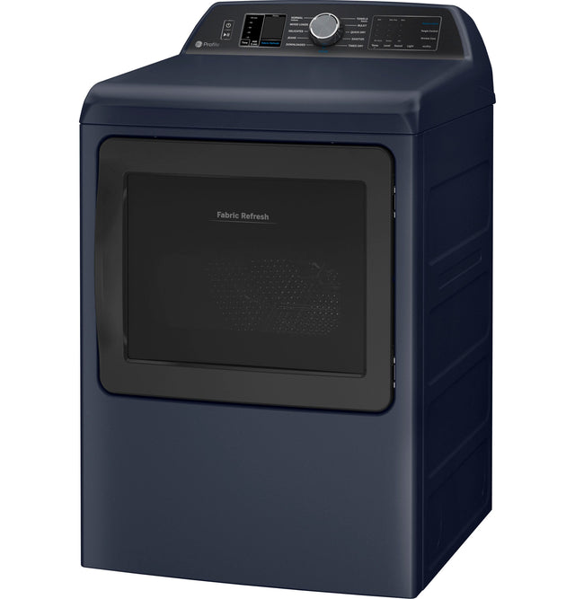 GE Profile 7.3 cu. ft. Capacity Smart Gas Dryer with Fabric Refresh PTD90GBPTRS-Royal Sapphire Blue