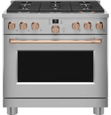 Café 36" Smart Dual-Fuel Commercial-Style Range with 6 Burners (Natural Gas) C2Y366P2TS1