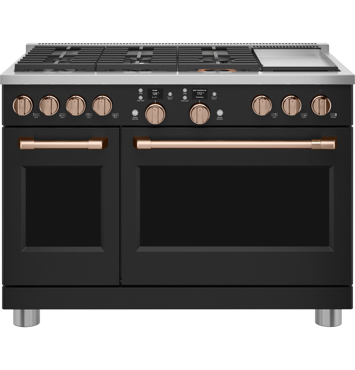 Café 48" Smart Dual-Fuel Commercial-Style Range with 6 Burners and Griddle (Natural Gas) C2Y486P3TD1