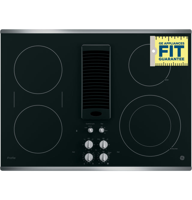 GE Profile 30" Downdraft Electric Cooktop PP9830SRSS-Stainless Steel