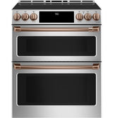 Café 30" Slide-In Front Control Induction and Convection Double Oven Range CHS950P2MS1