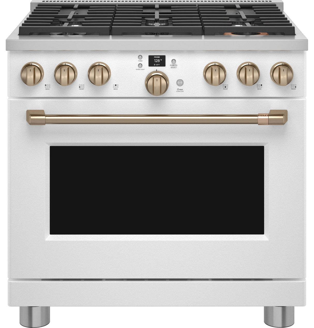 Café 36" Smart Dual-Fuel Commercial-Style Range with 6 Burners (Natural Gas) C2Y366P4TW2