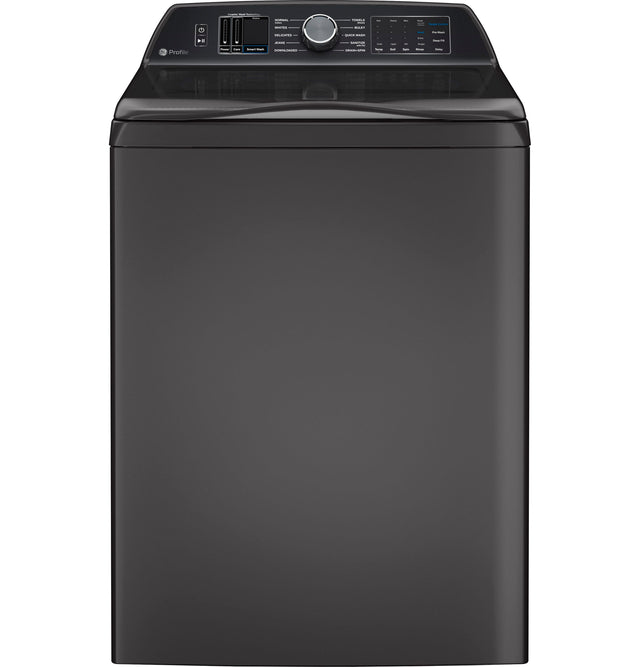 GE Profile 5.3 cu. ft. Capacity Washer with Smarter Wash Technology and FlexDispense PTW705B-Gray