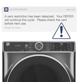 GE 7.8 cu. ft. Capacity Smart Front Load Electric Dryer with Sanitize Cycle GFD55ESSNWW