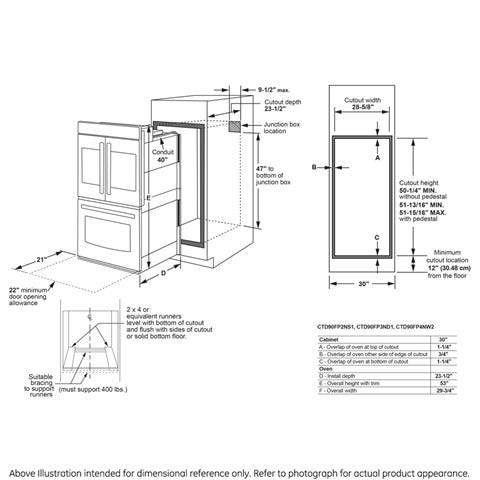 Café Professional Series 30" Smart Built-In Convection French-Door Double Wall Oven CTD90FP3ND1