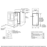 Café Professional Series 30" Smart Built-In Convection French-Door Double Wall Oven CTD90FP4NW2