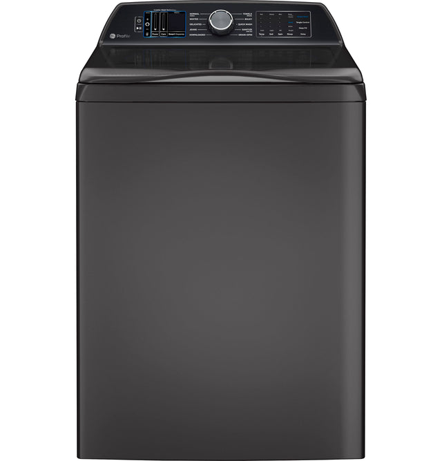 GE Profile 5.3 cu. ft. Capacity Washer with Smarter Wash Technology and FlexDispense PTW905-Diamond Gray