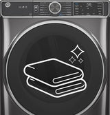 GE 7.8 cu. ft. Capacity Smart Front Load Electric Dryer with Sanitize Cycle GFD55ESSNWW