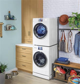 Haier 4.3 cu.ft. Capacity Smart 24" Frontload Electric Dryer with Stainless Steel Basket QFD15ESSNWW