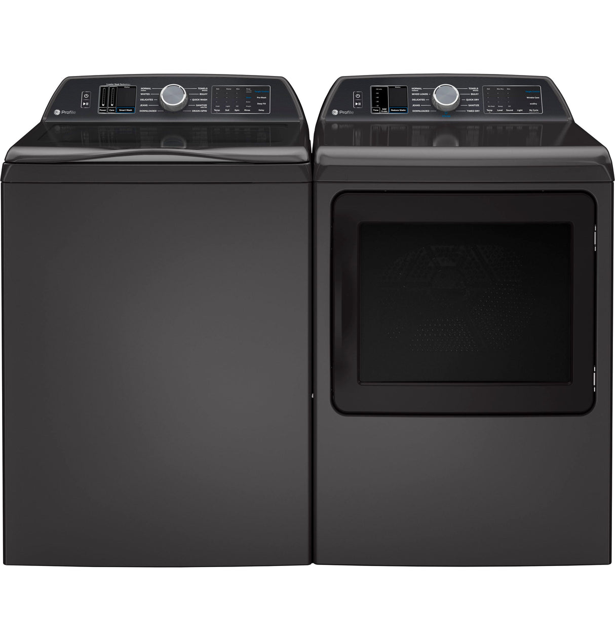 GE Profile 5.3 cu. ft. Capacity Washer with Smarter Wash Technology and FlexDispense PTW705BPTDG