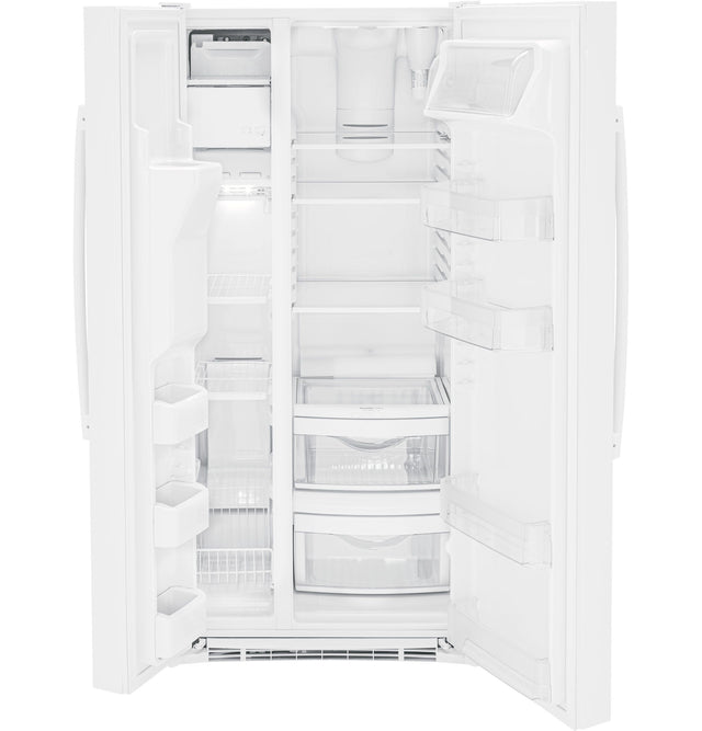 GE ENERGY STAR 23.0 CU. FT. SIDE-BY-SIDE REFRIGERATOR GSE23GGPWW-White