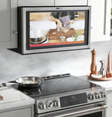 Cafe 30" Smart Slide-In Front Control Induction and Convection Range with Warming Drawer CHS90XP2MS1