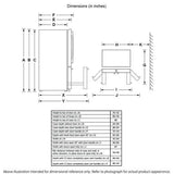 GE Profile Series ENERGY STAR 23.1 Cu. Ft. Counter-Depth French-Door Refrigerator PWE23KYNFS