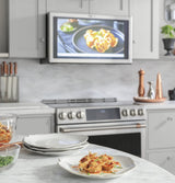 Cafe 30" Smart Slide-In Front Control Induction and Convection Range with Warming Drawer CHS90XP2MS1