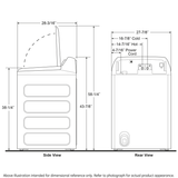 GE Profile 5.3 cu. ft. Capacity Washer with Smarter Wash Technology and FlexDispense PTW705B-White