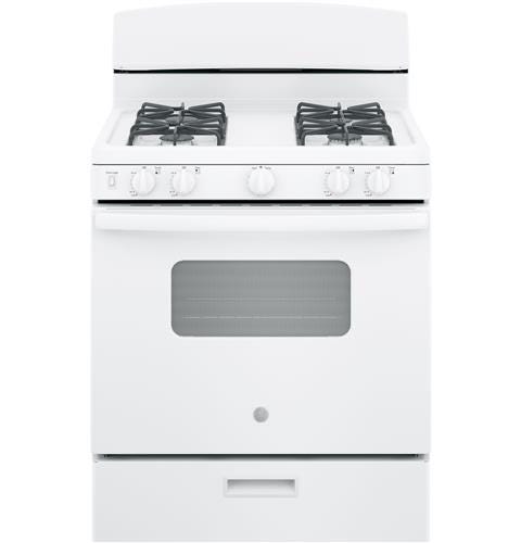 GE 30" Free-Standing Front Control Gas Range JGBS10DEMWW