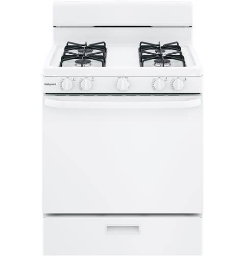 Hotpoint 30" Free-Standing Gas Range RGBS300DMWW