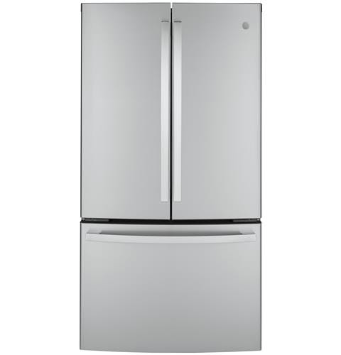 GE ENERGY STAR 23.1 Cu. Ft. Counter-Depth Fingerprint Resistant French-Door Refrigerator GWE23GYNFS