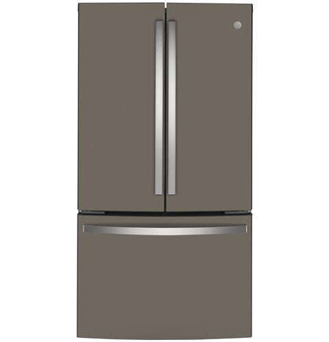 GE ENERGY STAR 23.1 Cu. Ft. Counter-Depth Fingerprint Resistant French-Door Refrigerator GWE23GMNES