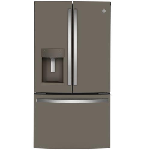 GE ENERGY STAR 22.1 Cu. Ft. Counter-Depth Fingerprint Resistant French-Door Refrigerator GYE22GMNES