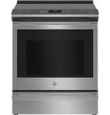 GE Profile 30" Smart Slide-In Electric Convection Fingerprint Resistant Range PSS93YPFS