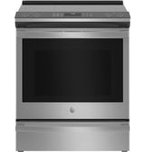 GE Profile 30" Smart Slide-In Fingerprint Resistant Front-Control Induction and Convection Range PHS930YPFS