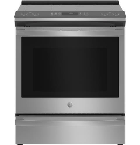 GE Profile 30" Smart Slide-In Fingerprint Resistant Front-Control Induction and Convection Range PHS930YPFS