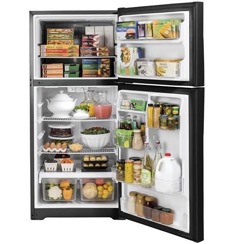 GE ENERGY STAR 19.1 Cu. Ft. Top-Freezer Refrigerator GTE19DTNRBB