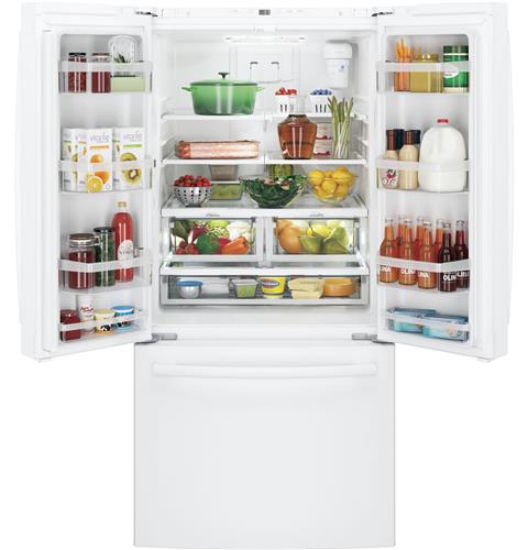 GE ENERGY STAR 18.6 Cu. Ft. Counter-Depth French-Door Refrigerator GWE19JGLWW