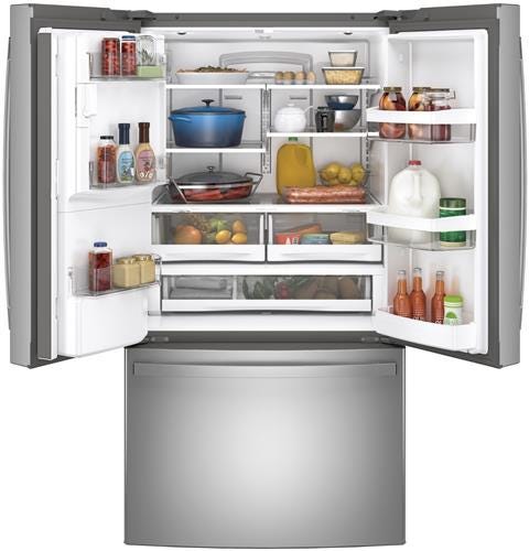 GE ENERGY STAR 27.7 Cu. Ft. Fingerprint Resistant French-Door Refrigerator GFE28GYNFS