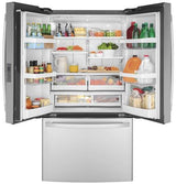 GE ENERGY STAR 23.1 Cu. Ft. Counter-Depth Fingerprint Resistant French-Door Refrigerator GWE23GYNFS