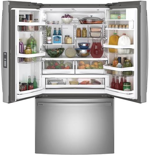 GE Profile Series ENERGY STAR 23.1 Cu. Ft. Counter-Depth French-Door Refrigerator PWE23KYNFS