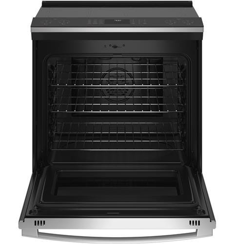 GE Profile 30" Smart Slide-In Fingerprint Resistant Front-Control Induction and Convection Range PHS930YPFS