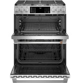 Café 30" Slide-In Front Control Gas Double Oven with Convection Range CGS750P2MS1