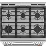 Café 30" Slide-In Front Control Gas Oven with Convection Range with Warming Drawer CGS700P2MS1