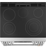 Café™ 30" Slide-In Front Control Radiant and Convection Range with Warming Drawer CES700P2MS1