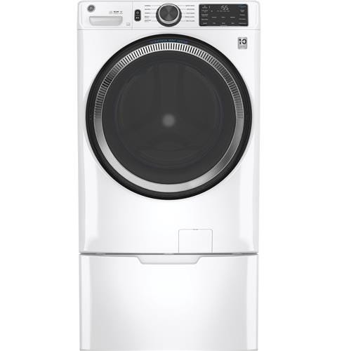 GE 4.8 cu. ft. Capacity Smart Front Load ENERGY STAR Washer with UltraFresh Vent System with OdorBlock and Sanitize w/Oxi GFW550SSNWW