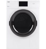 Haier 4.3 cu.ft. Capacity Smart 24" Frontload Electric Dryer with Stainless Steel Basket QFD15ESSNWW