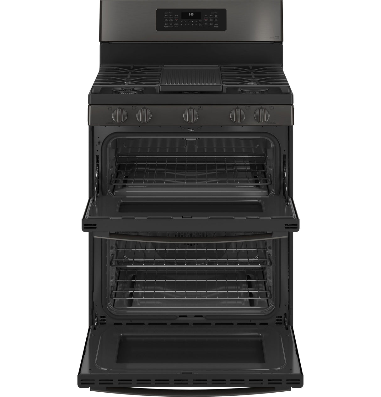 GE Profile™ 30" Free-Standing Gas Double Oven Convection Range with No Preheat Air Fry PGB965BPTS