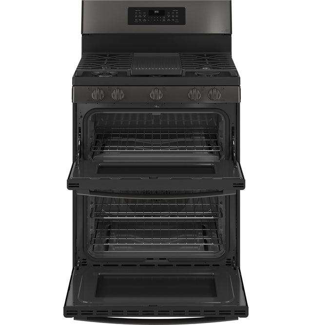 GE Profile™ 30" Free-Standing Gas Double Oven Convection Range with No Preheat Air Fry PGB965BPTS