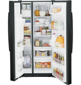 GE 23.0 Cu. Ft. Side-By-Side Refrigerator GSS23GGPBB-Black