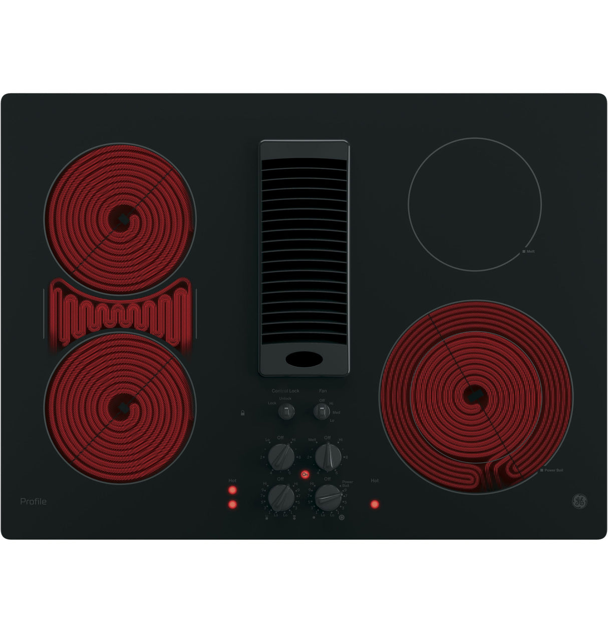 GE Profile 30" Downdraft Electric Cooktop PP9830DRBB