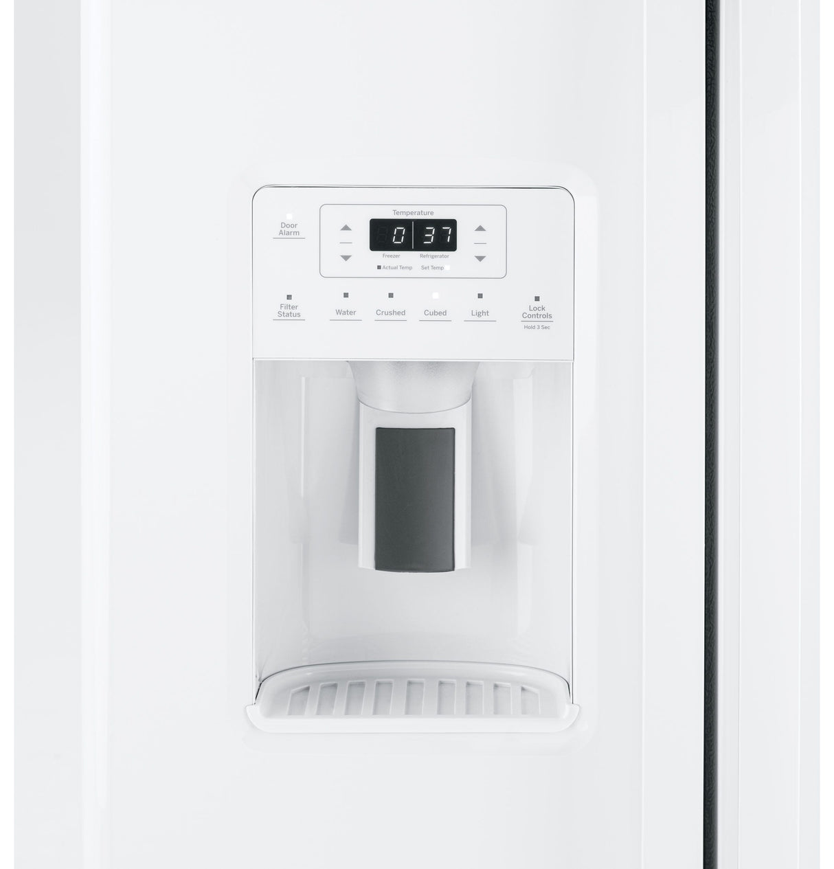 GE ENERGY STAR 23.0 CU. FT. SIDE-BY-SIDE REFRIGERATOR GSE23GGPWW